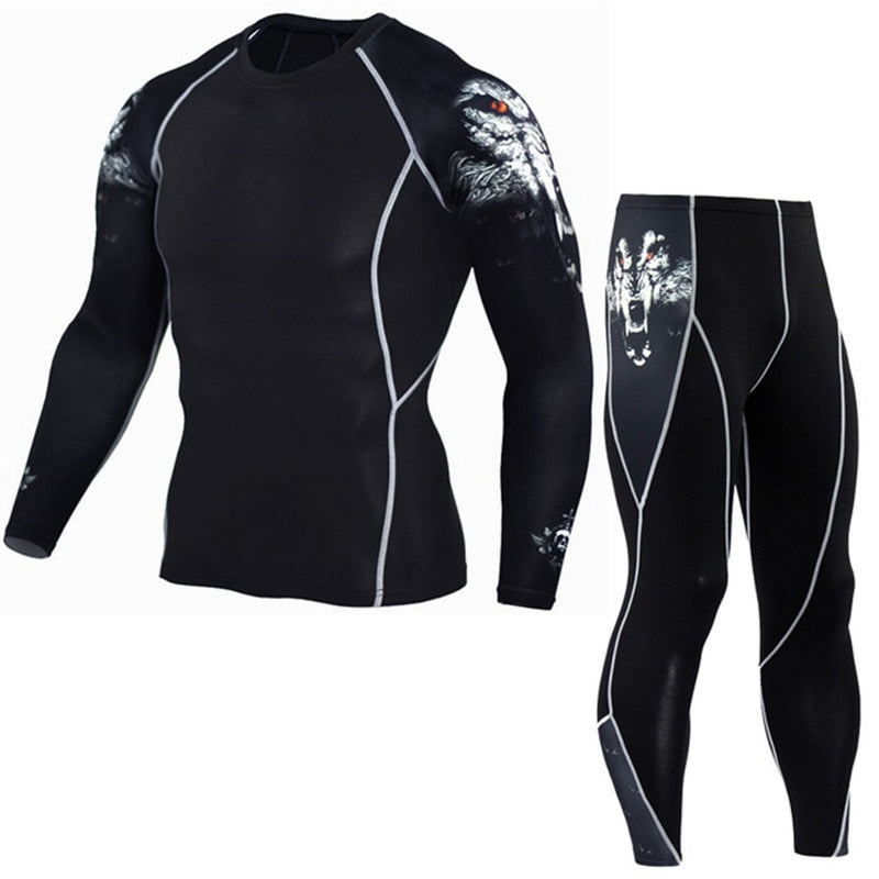 Men Compression Running Suits