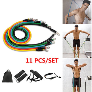 11PCS Cross-fit Resistance Bands